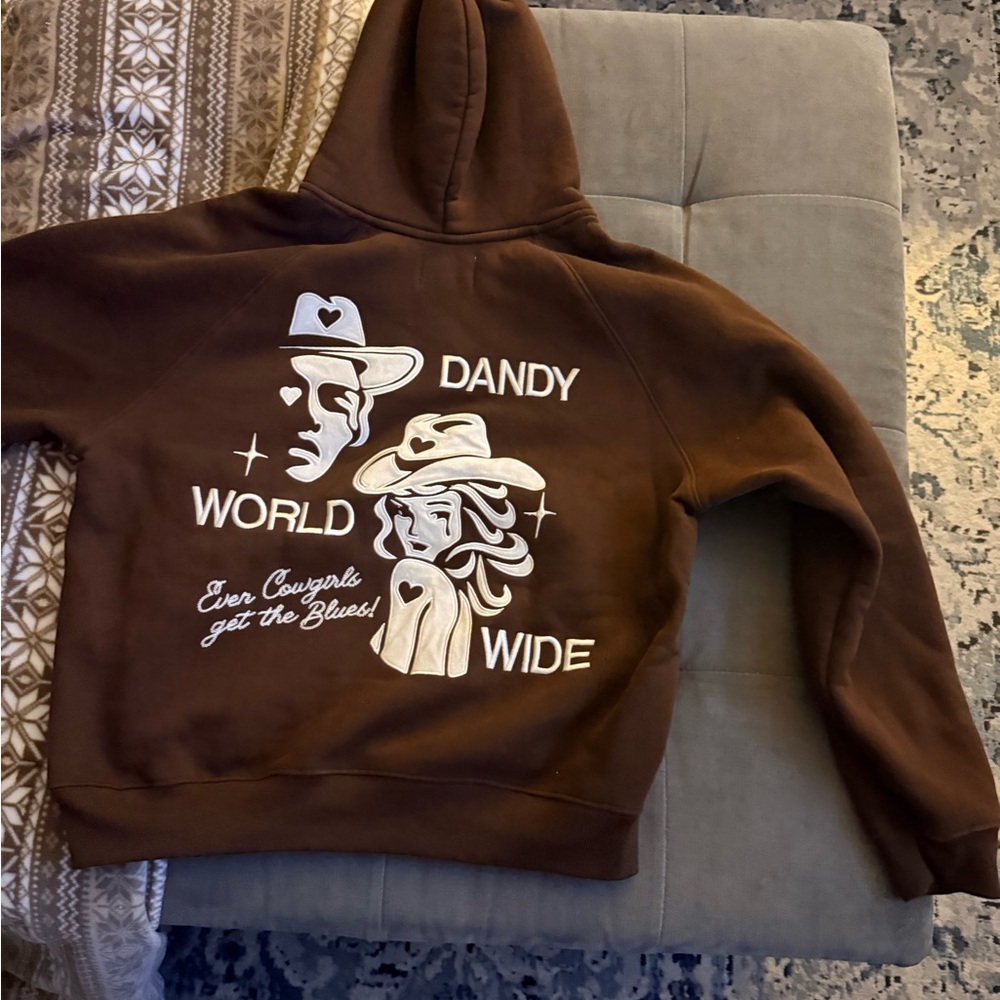 Dandy World Wide Brown Graphic Crewneck Sweater Hoodie